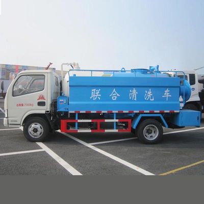 95hp Engine Vacuum Suction Truck 1500L Pressure Washing Truck